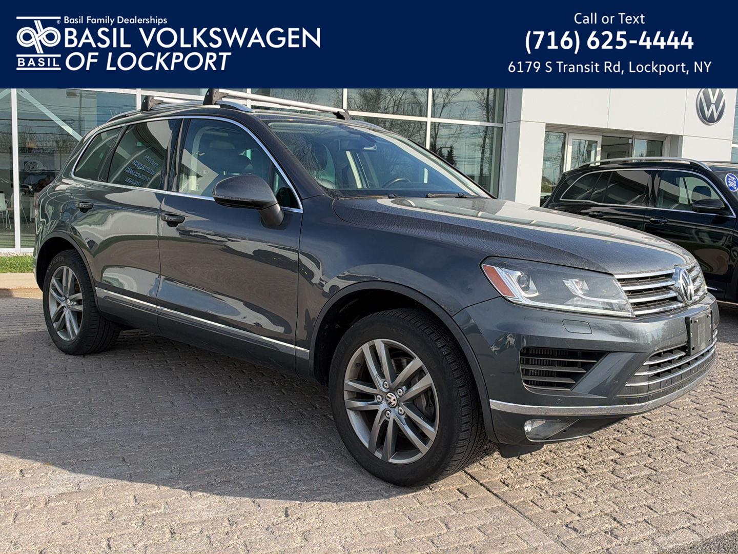 Dark Flint Gray Metallic 2015 Volkswagen Touareg SUV / Crossover All-Wheel Drive Automatic