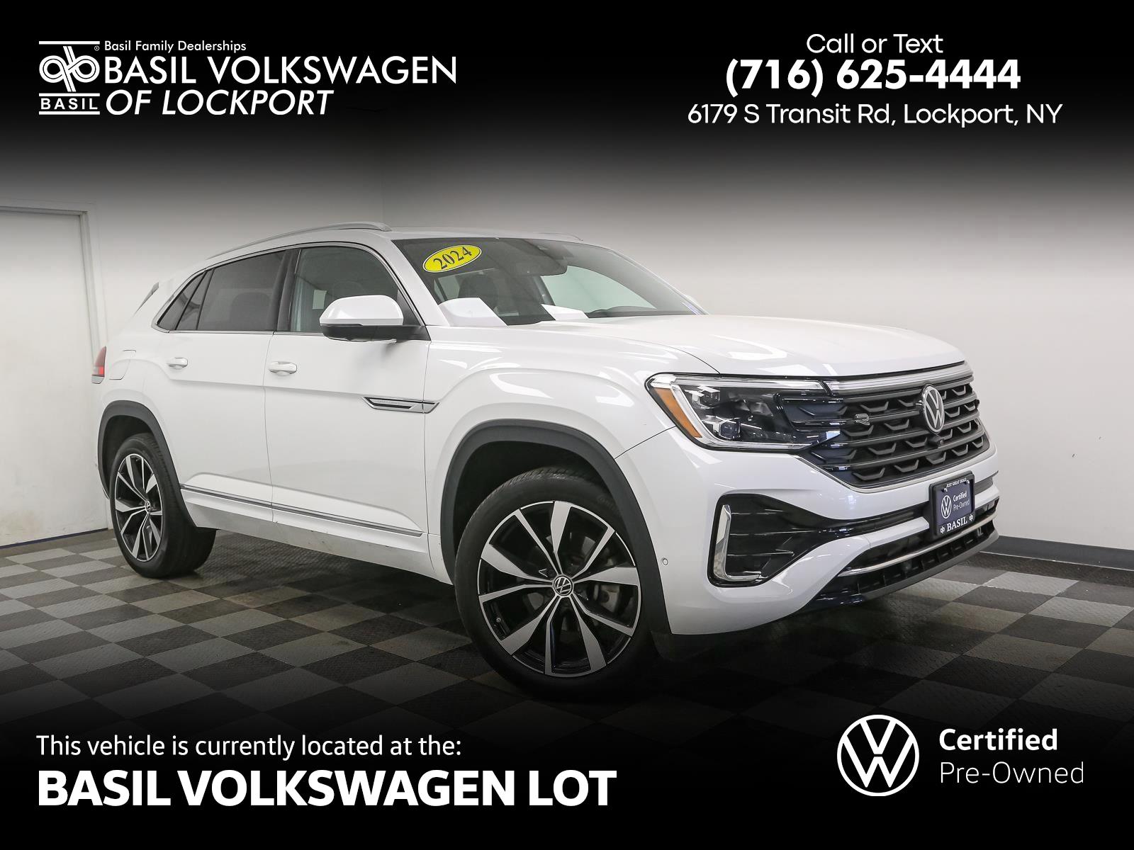 Opal White Pearl 2024 Volkswagen Atlas Cross Sport SEL Premium R-Line 4Motion SUV / Crossover All-Wheel Drive Automatic
