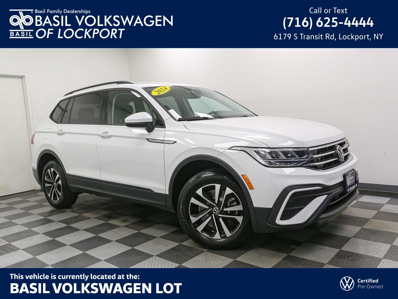 Pure White 2024 Volkswagen Tiguan SUV / Crossover All-Wheel Drive Automatic