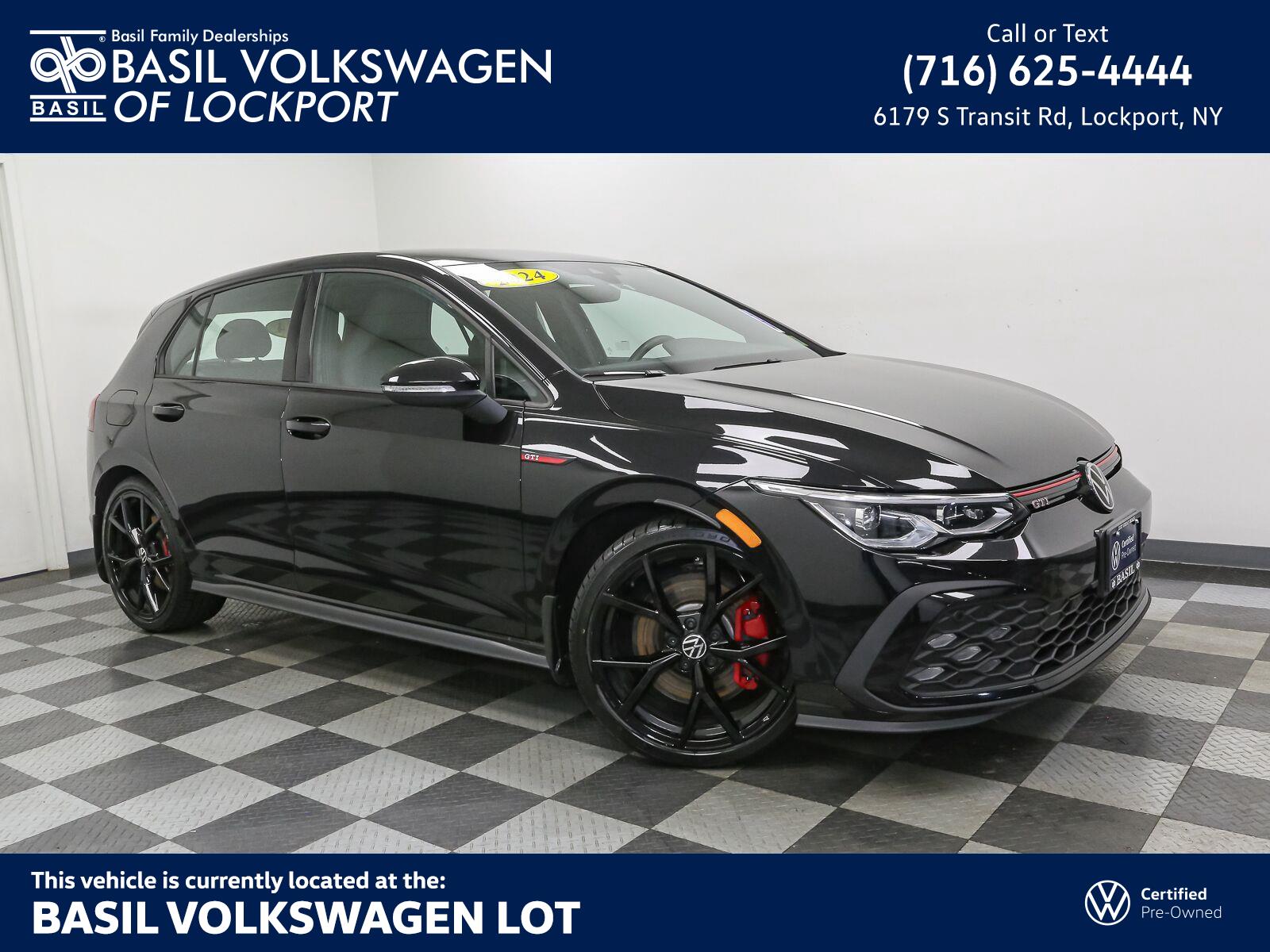 Deep Black Pearl 2024 Volkswagen Golf GTI Hatchback Front-Wheel Drive Manual