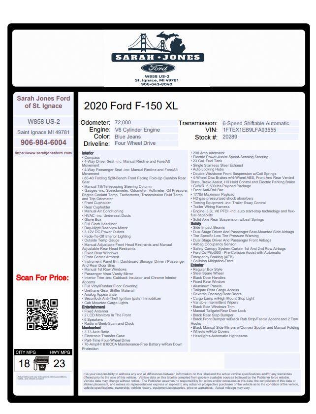 2020 Ford F-150 XL SuperCab 4WD