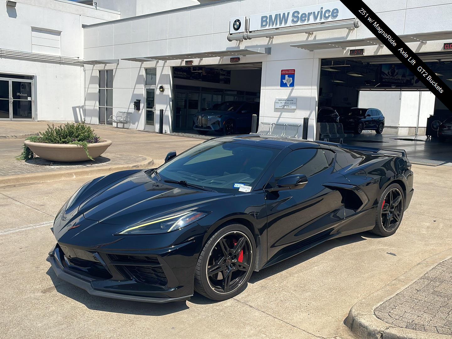 Black 2022 Chevrolet Corvette Coupe Rear-Wheel Drive 8-Speed Dual Clutch