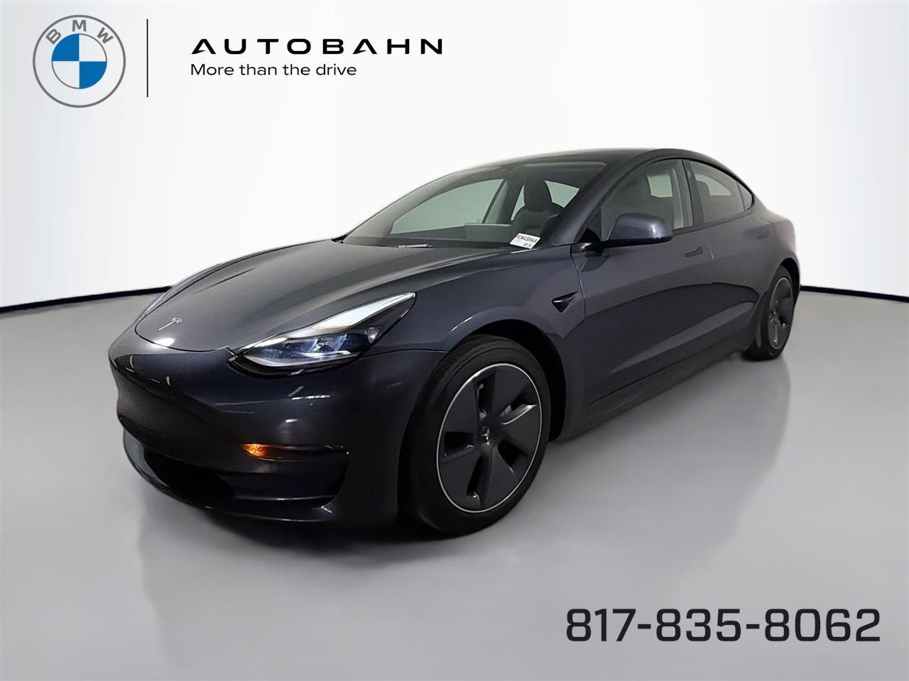 Solid Black 2021 Tesla Model 3 Standard Range Plus RWD Sedan Rear-Wheel Drive Automatic