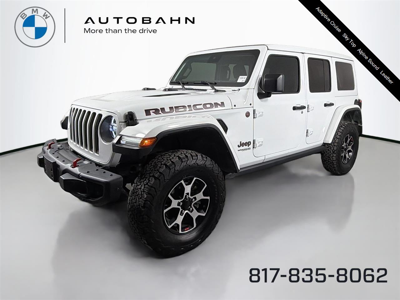 Bright White Clearcoat 2020 Jeep Wrangler Unlimited Rubicon 4WD SUV / Crossover Four-Wheel Drive 8-Speed Automatic