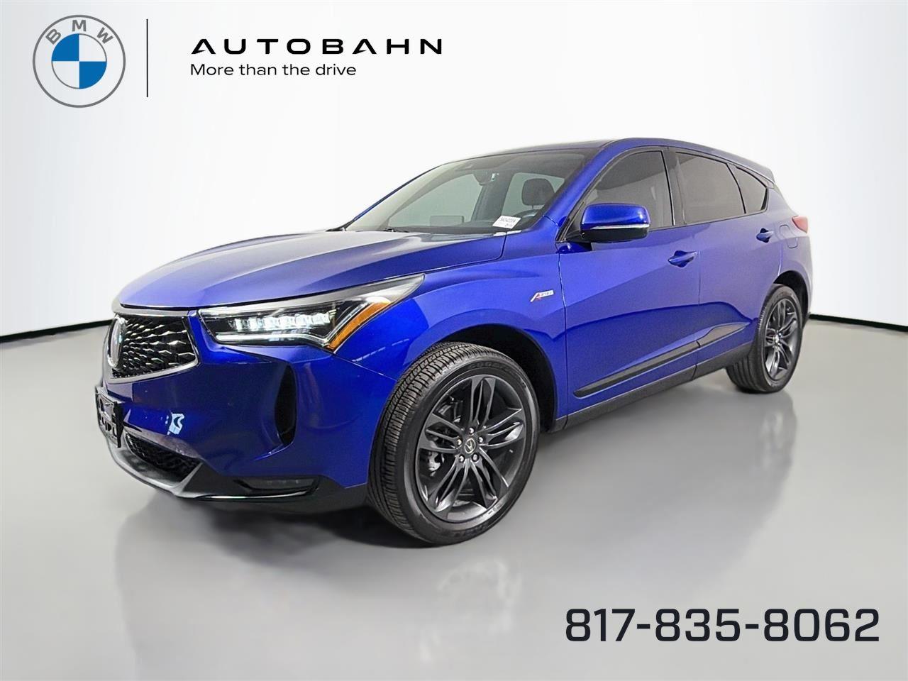 Apex Blue Pearl 2022 Acura RDX FWD with A-Spec Package SUV / Crossover Front-Wheel Drive Automatic