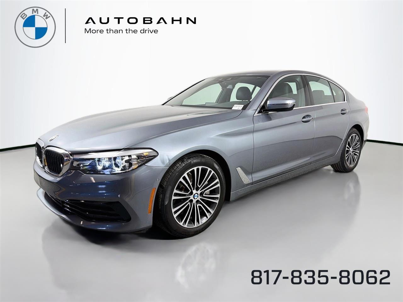 Bluestone Metallic 2019 BMW 5 Series Sedan Rear-Wheel Drive Automatic