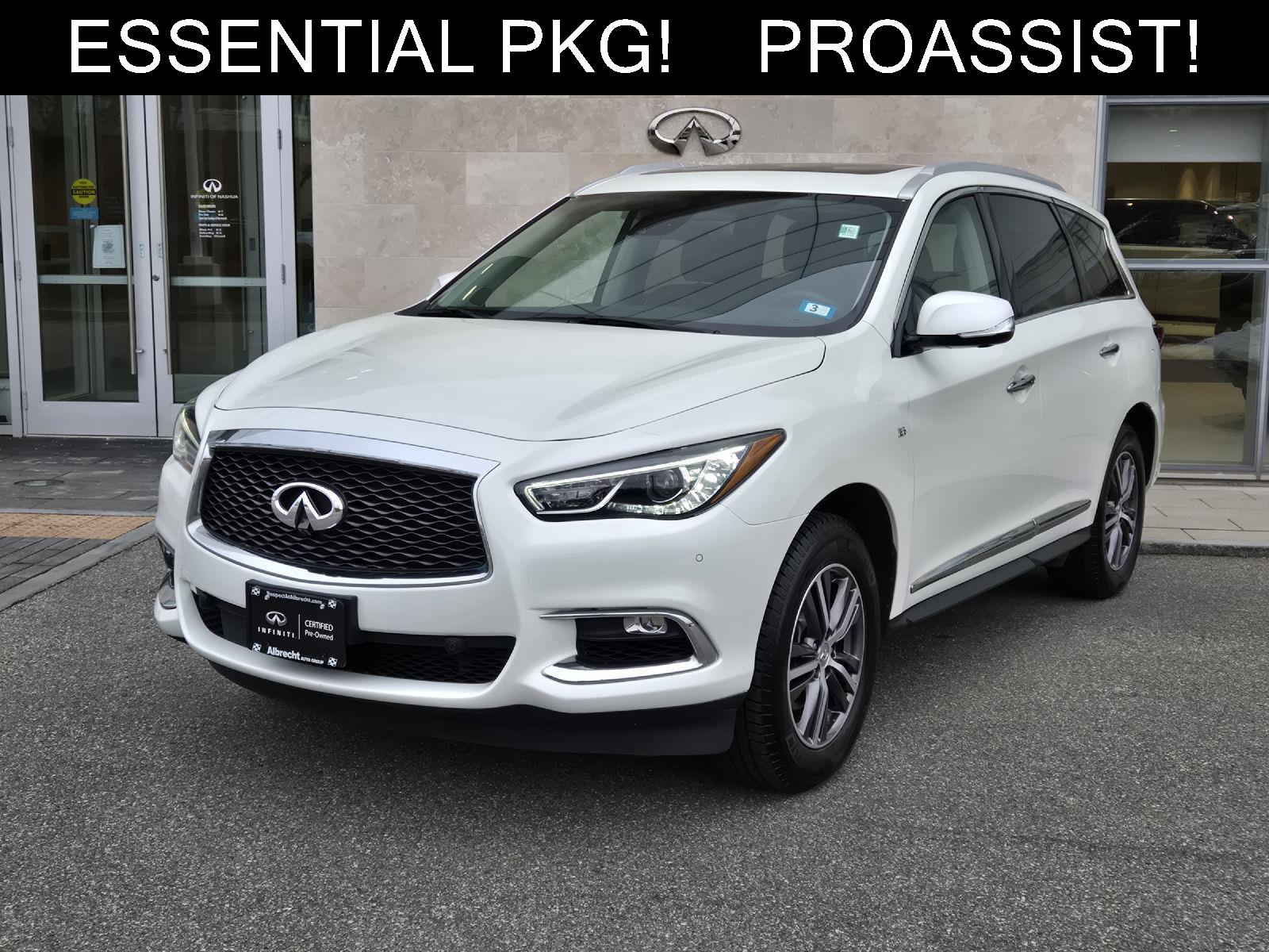Majestic White 2019 INFINITI QX60 Luxe AWD SUV / Crossover All-Wheel Drive Continuously Variable Transmission