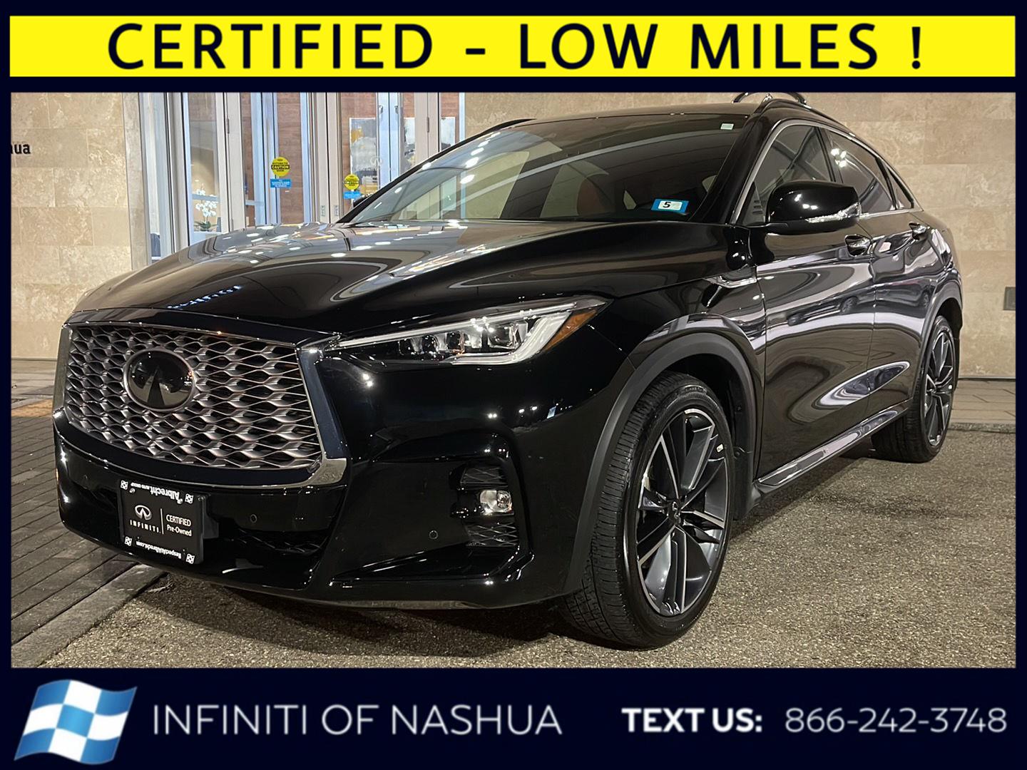Black Obsidian 2025 INFINITI QX55 Essential AWD SUV / Crossover All-Wheel Drive Continuously Variable Transmission