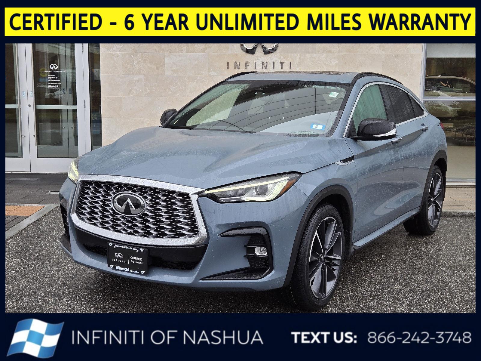 Slate Gray 2023 INFINITI QX55 Luxe AWD SUV / Crossover All-Wheel Drive Continuously Variable Transmission