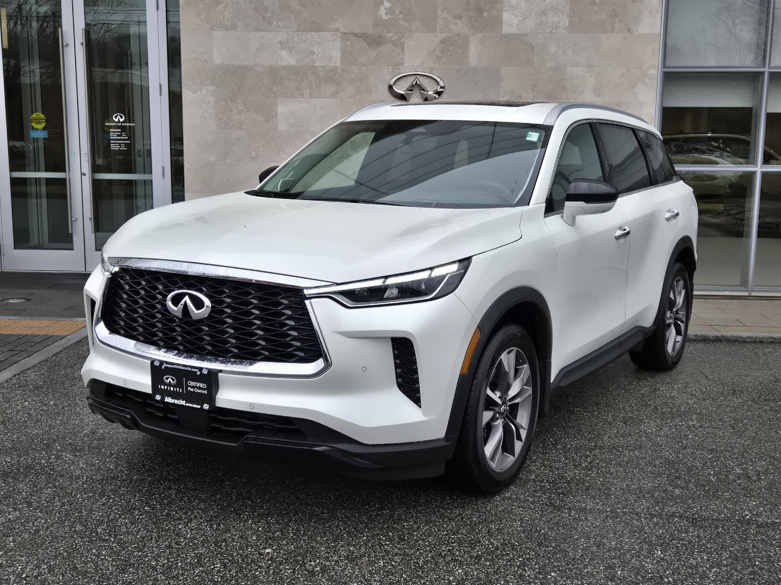 Majestic White 2025 INFINITI QX60 Luxe AWD SUV / Crossover All-Wheel Drive Automatic