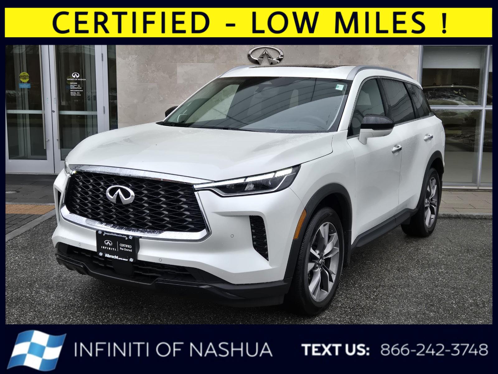 Majestic White 2025 INFINITI QX60 Luxe AWD SUV / Crossover All-Wheel Drive Automatic