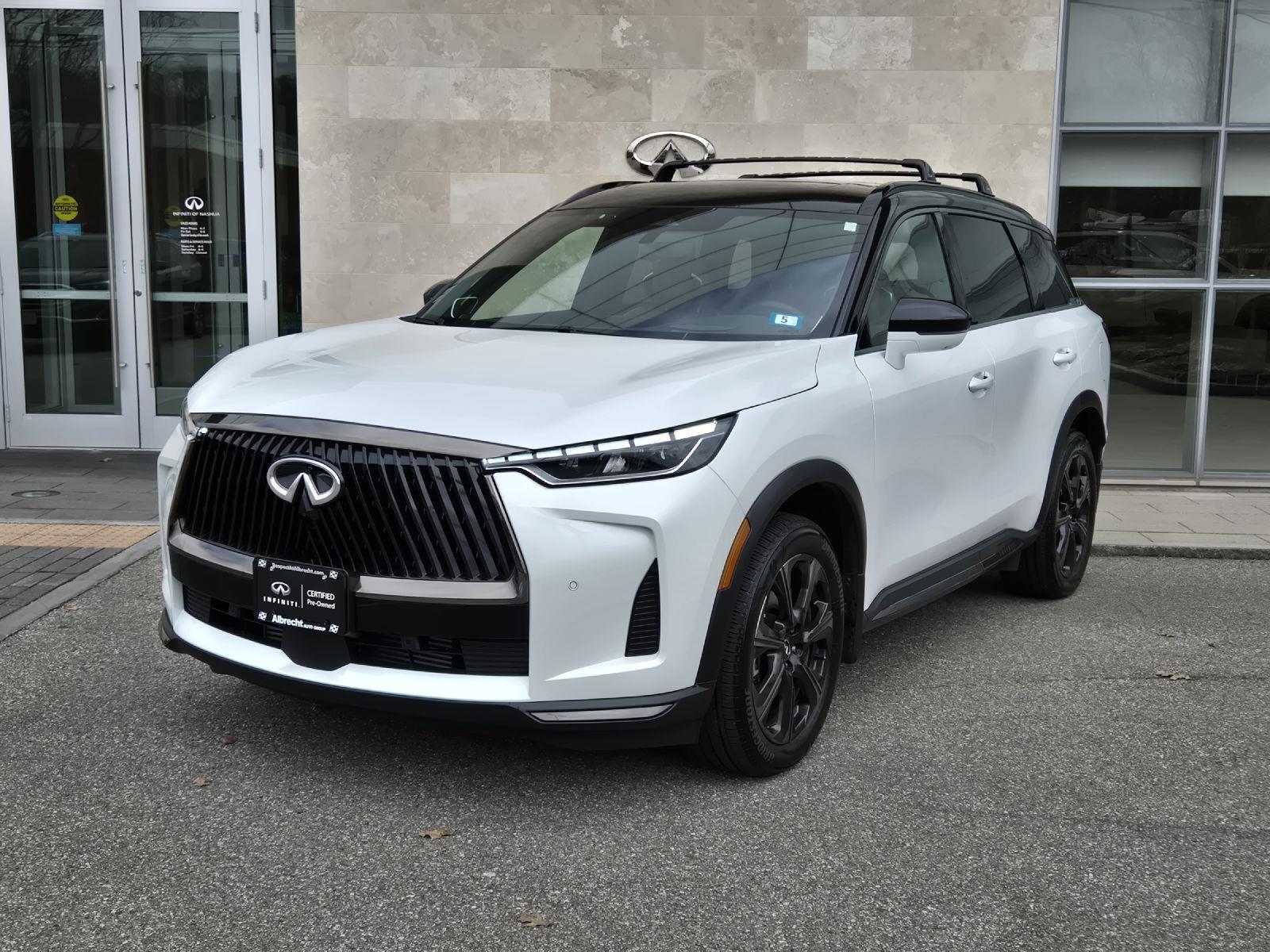 Radiant White/Black Obsidian 2026 INFINITI QX60 Autograph AWD SUV / Crossover All-Wheel Drive Automatic