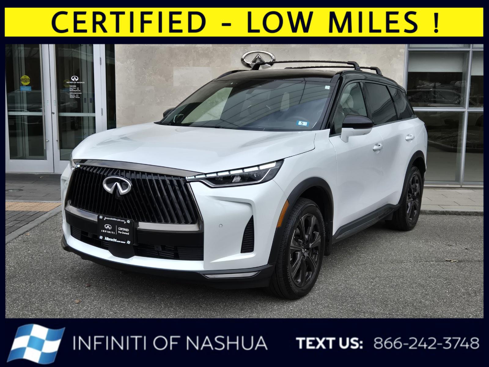 Radiant White/Black Obsidian 2026 INFINITI QX60 Autograph AWD SUV / Crossover All-Wheel Drive Automatic