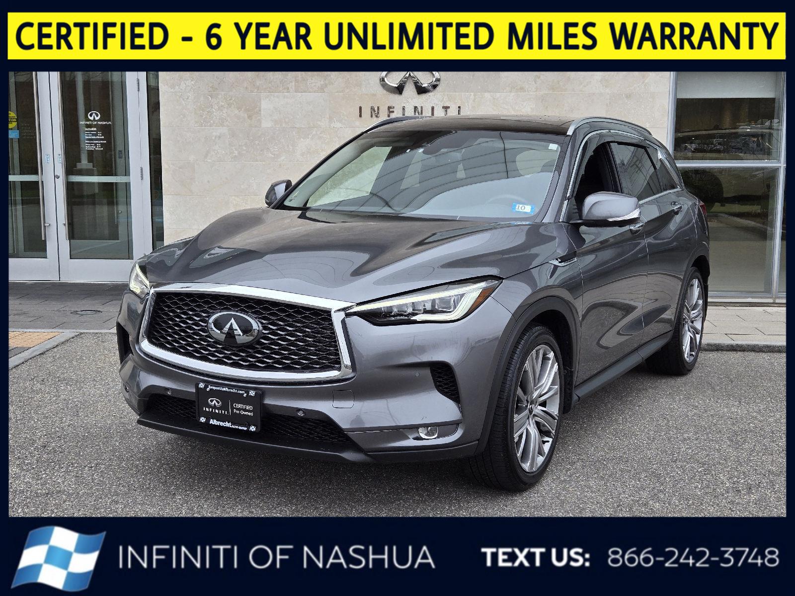 Gray (Graphite Shadow) 2022 INFINITI QX50 Sensory AWD SUV / Crossover All-Wheel Drive Continuously Variable Transmission
