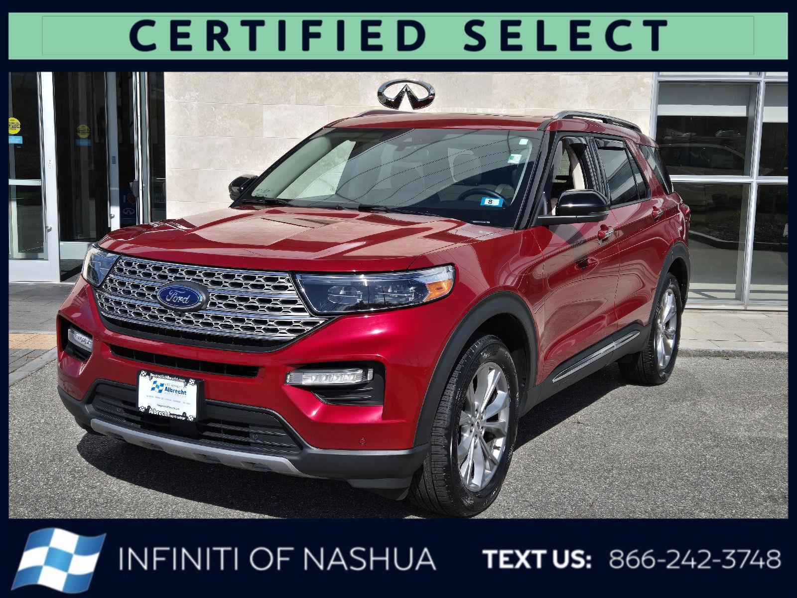 Rapid Red Metallic Tinted Clearcoat 2021 Ford Explorer Limited AWD SUV / Crossover All-Wheel Drive Automatic