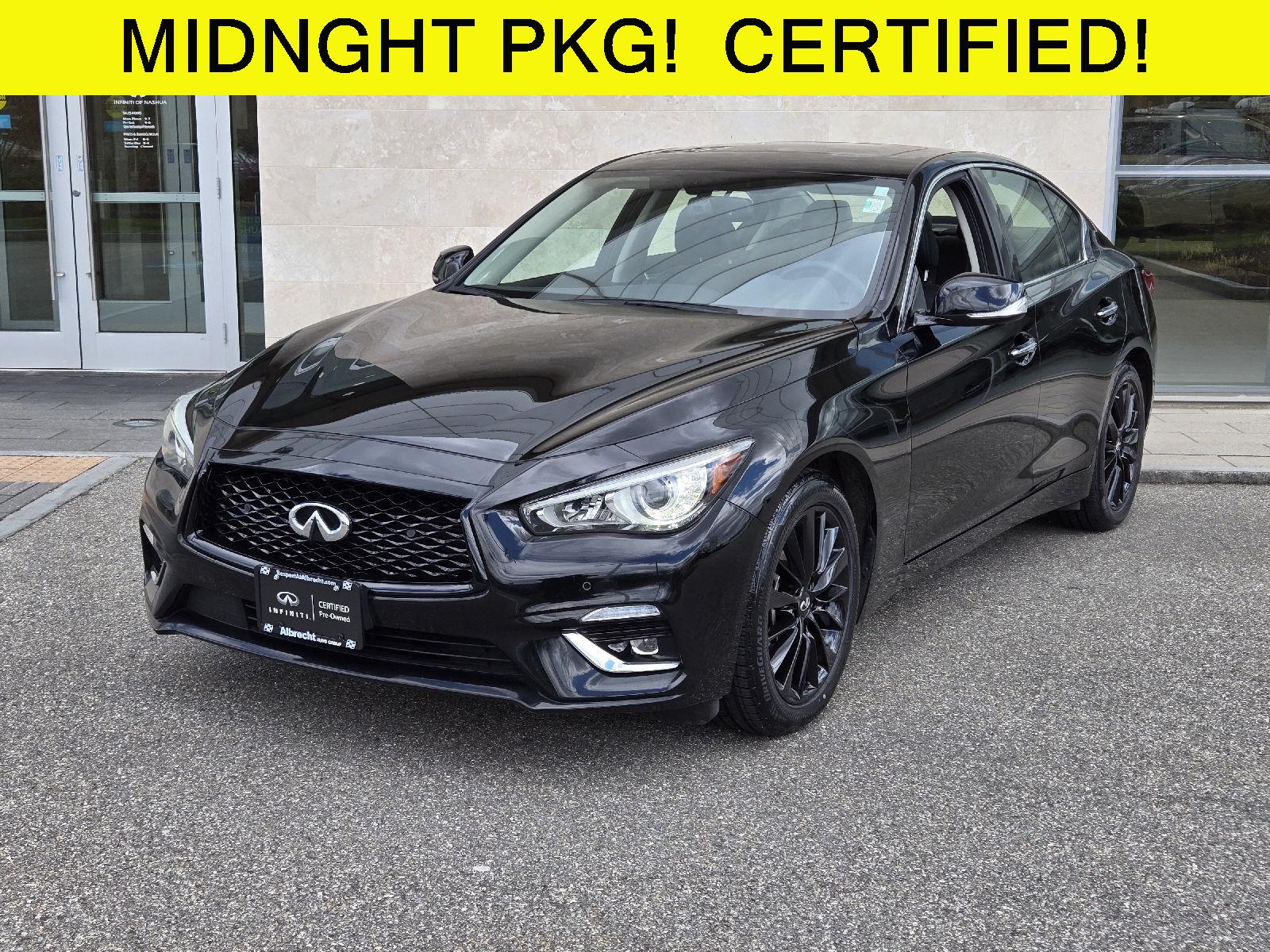 Black Obsidian 2023 INFINITI Q50 Luxe AWD Sedan All-Wheel Drive Automatic