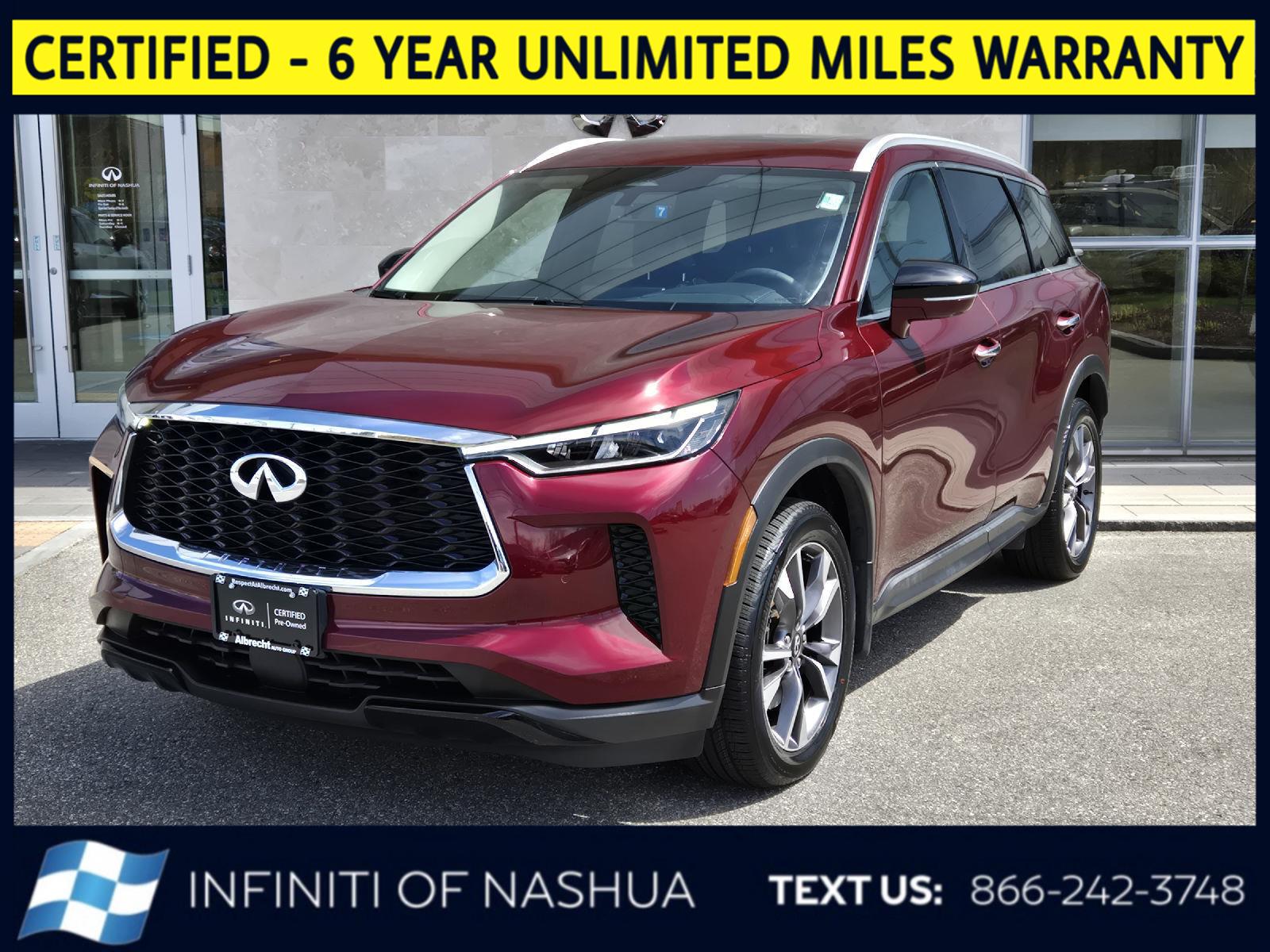 Deep Bordeaux 2023 INFINITI QX60 Luxe AWD SUV / Crossover All-Wheel Drive Automatic