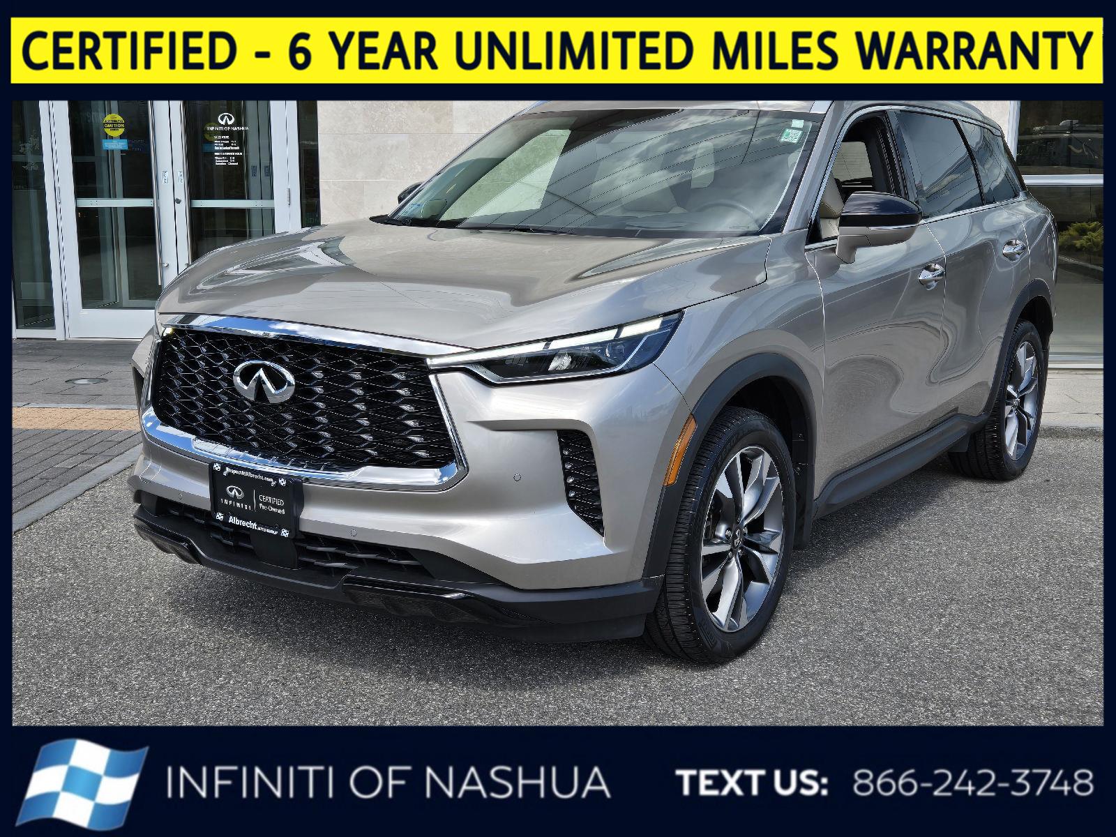 Warm Titanium 2023 INFINITI QX60 Luxe AWD SUV / Crossover All-Wheel Drive Automatic
