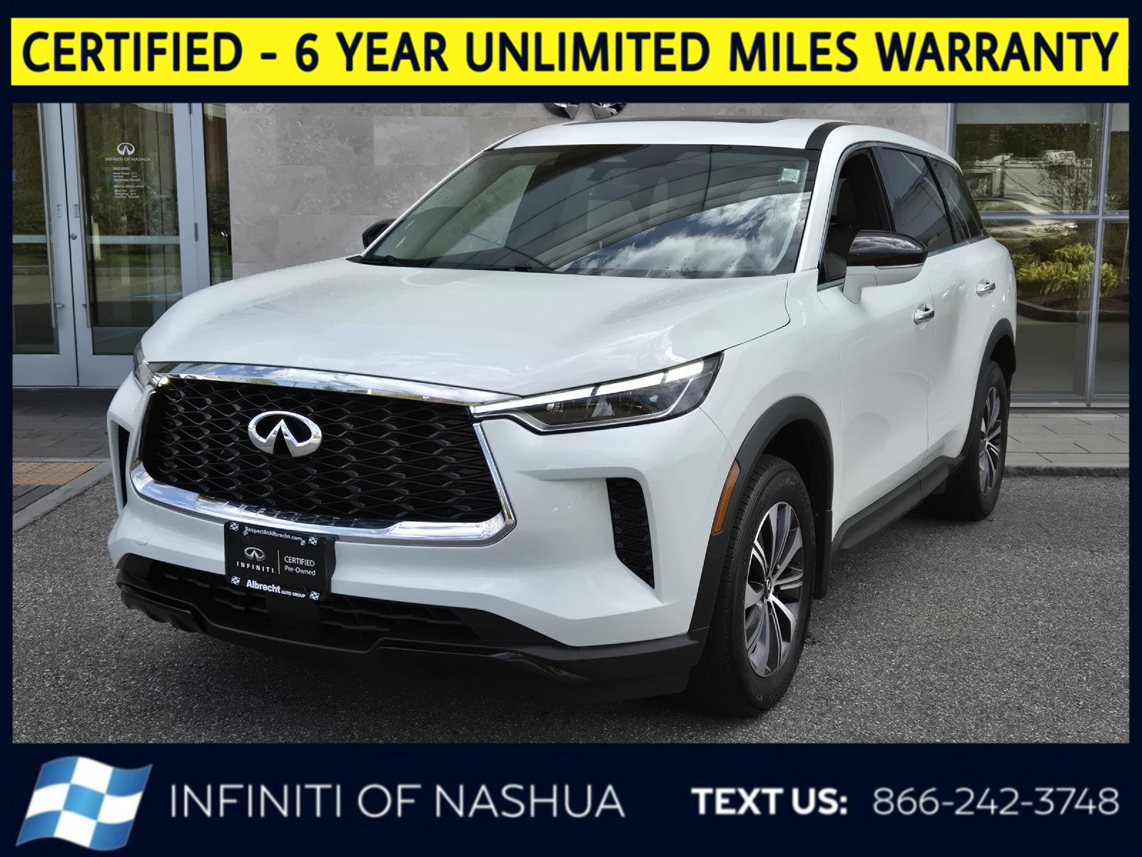 Glacier White 2023 INFINITI QX60 Pure AWD SUV / Crossover All-Wheel Drive Automatic