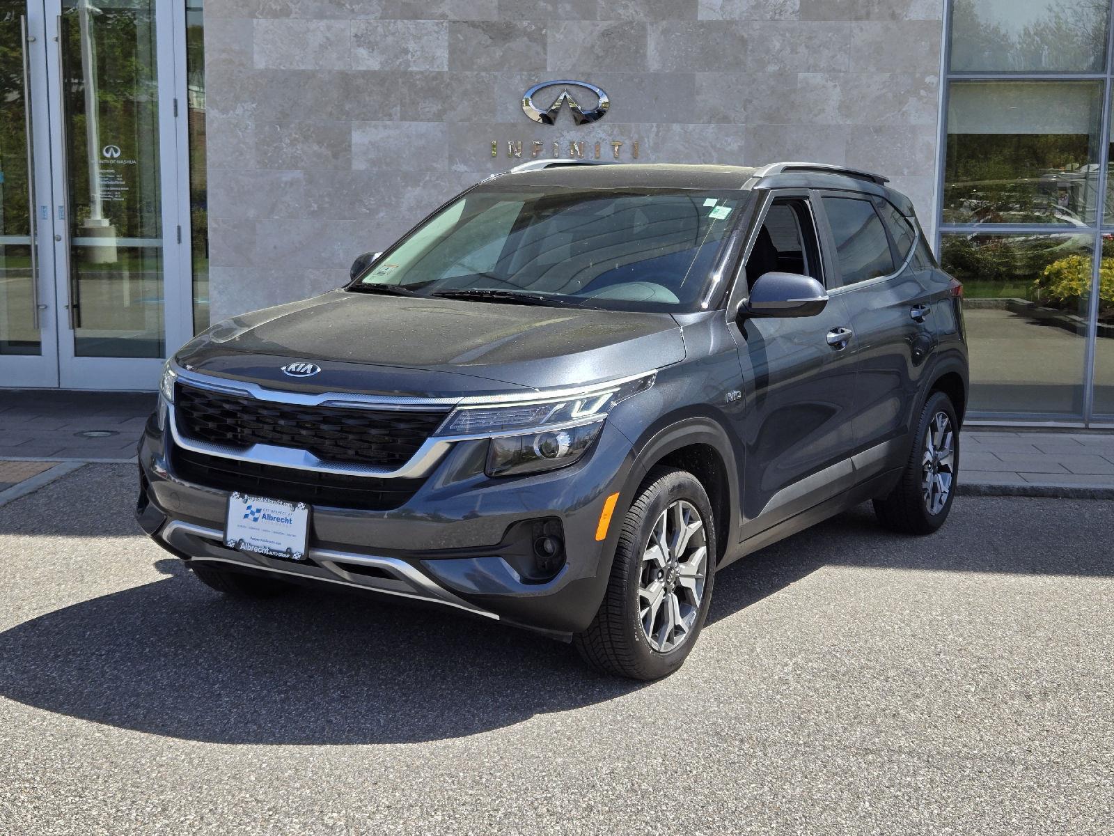 Gravity Gray 2021 Kia Seltos EX AWD SUV / Crossover All-Wheel Drive Continuously Variable Transmission
