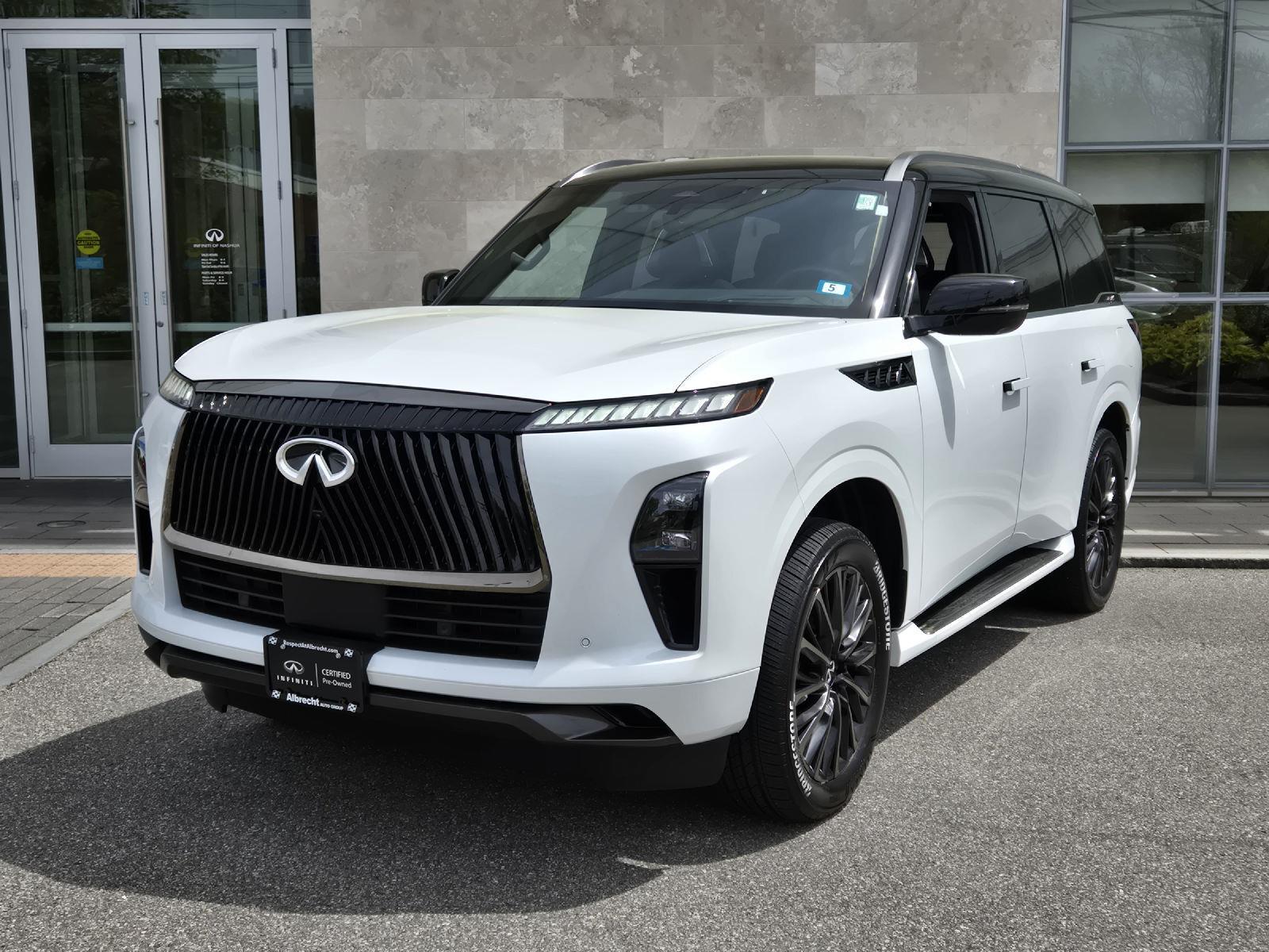 Radiant White/Black Obsidian 2026 INFINITI QX80 Autograph 4WD SUV / Crossover All-Wheel Drive Automatic