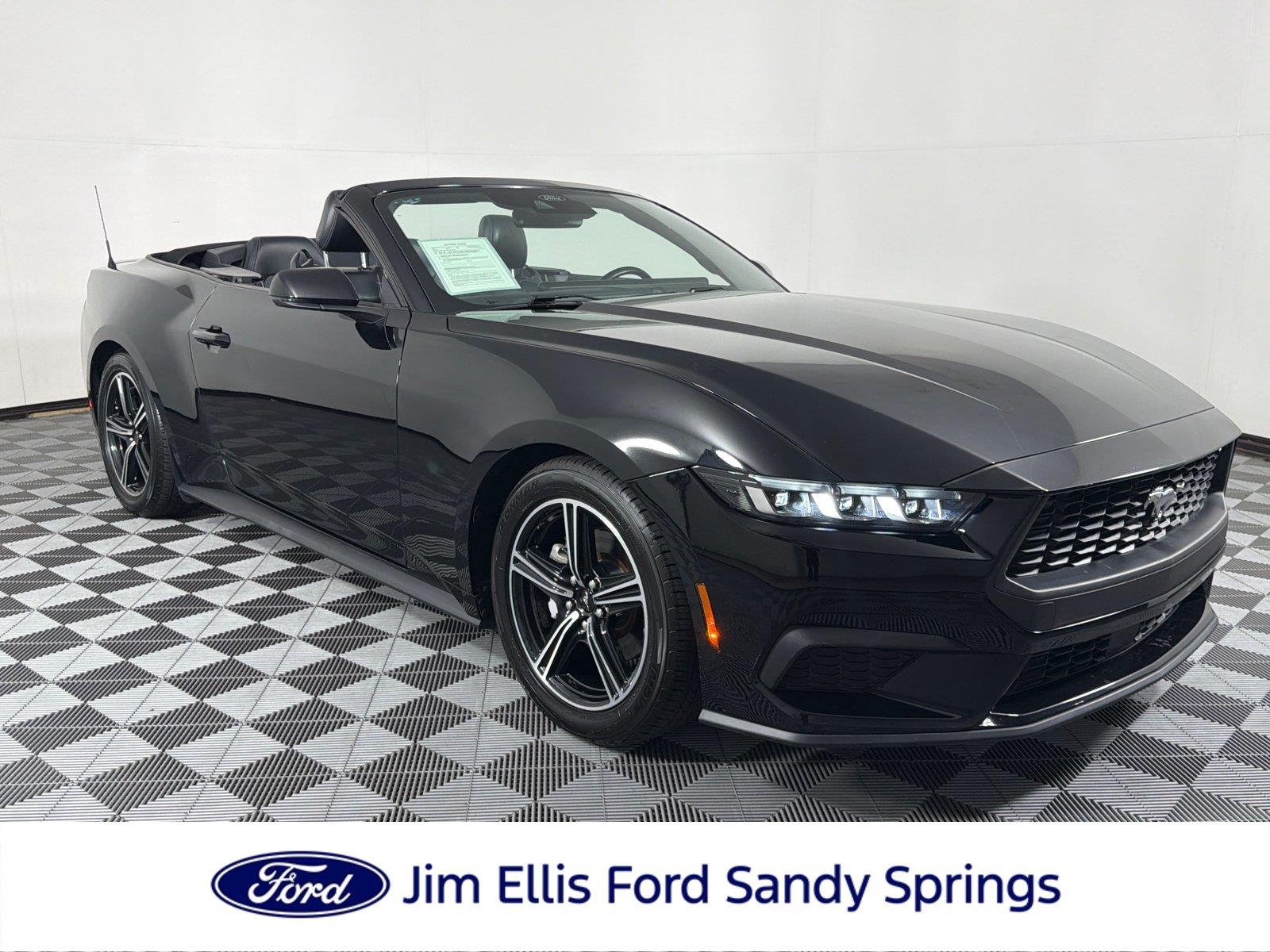Shadow Black 2024 Ford Mustang Convertible Rear-Wheel Drive Automatic