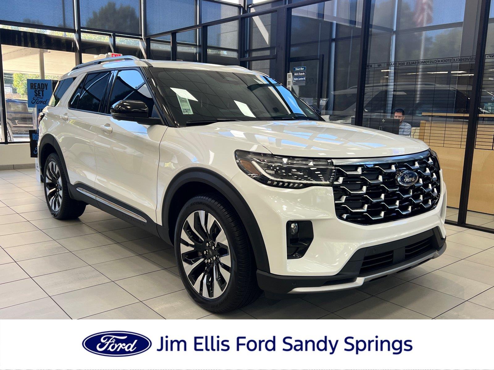 Star White Metallic Tri-Coat 2026 Ford Explorer SUV / Crossover All-Wheel Drive Automatic