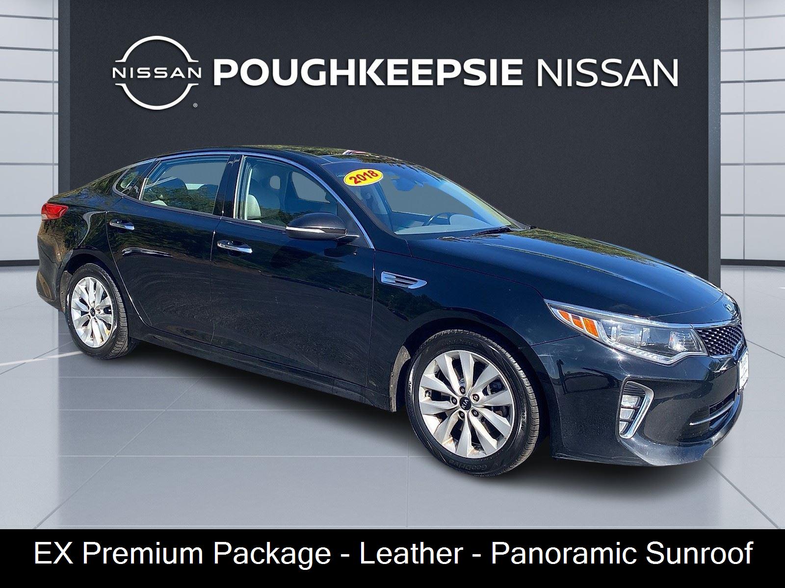 Ebony Black 2018 Kia Optima Sedan Front-Wheel Drive Automatic