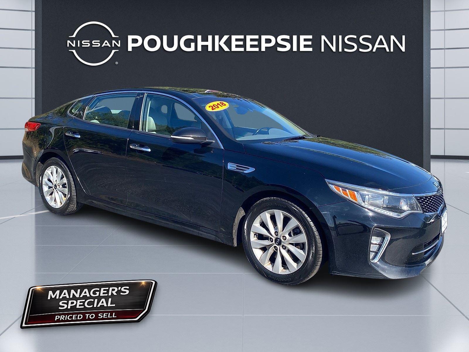 Ebony Black 2018 Kia Optima Sedan Front-Wheel Drive Automatic