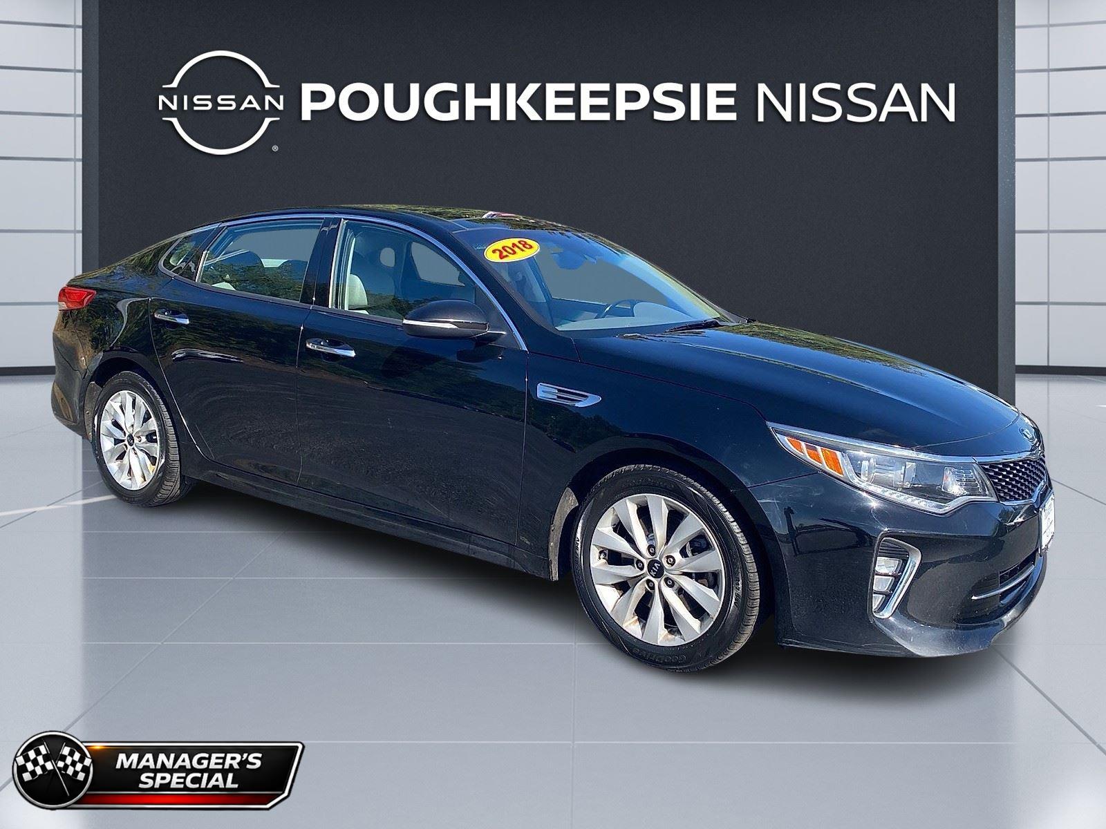 Ebony Black 2018 Kia Optima Sedan Front-Wheel Drive Automatic