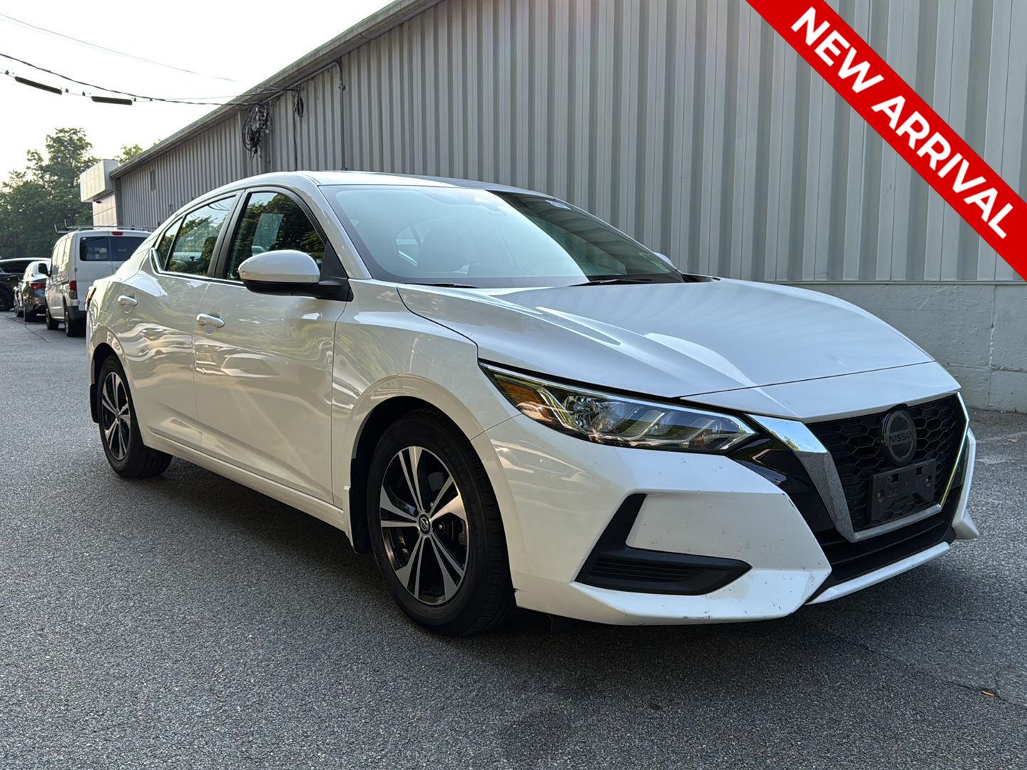 White (Fresh Powder) 2021 Nissan Sentra Sedan Front-Wheel Drive Continuously Variable Transmission