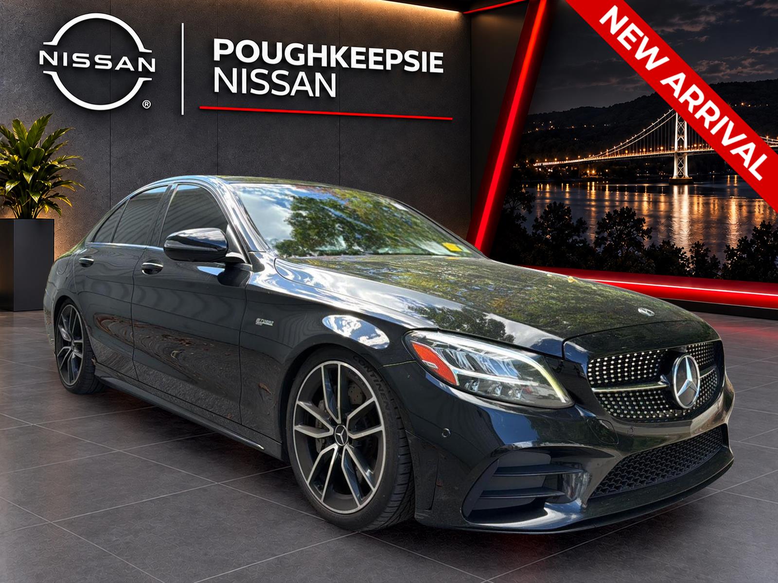 Black 2019 Mercedes-Benz C-Class Sedan All-Wheel Drive Automatic