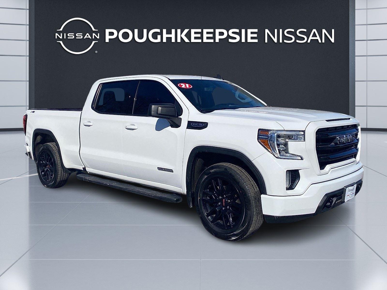 Summit White 2021 GMC Sierra 1500 Elevation Crew Cab 4WD Pickup Truck Four-Wheel Drive 8-Speed Automatic