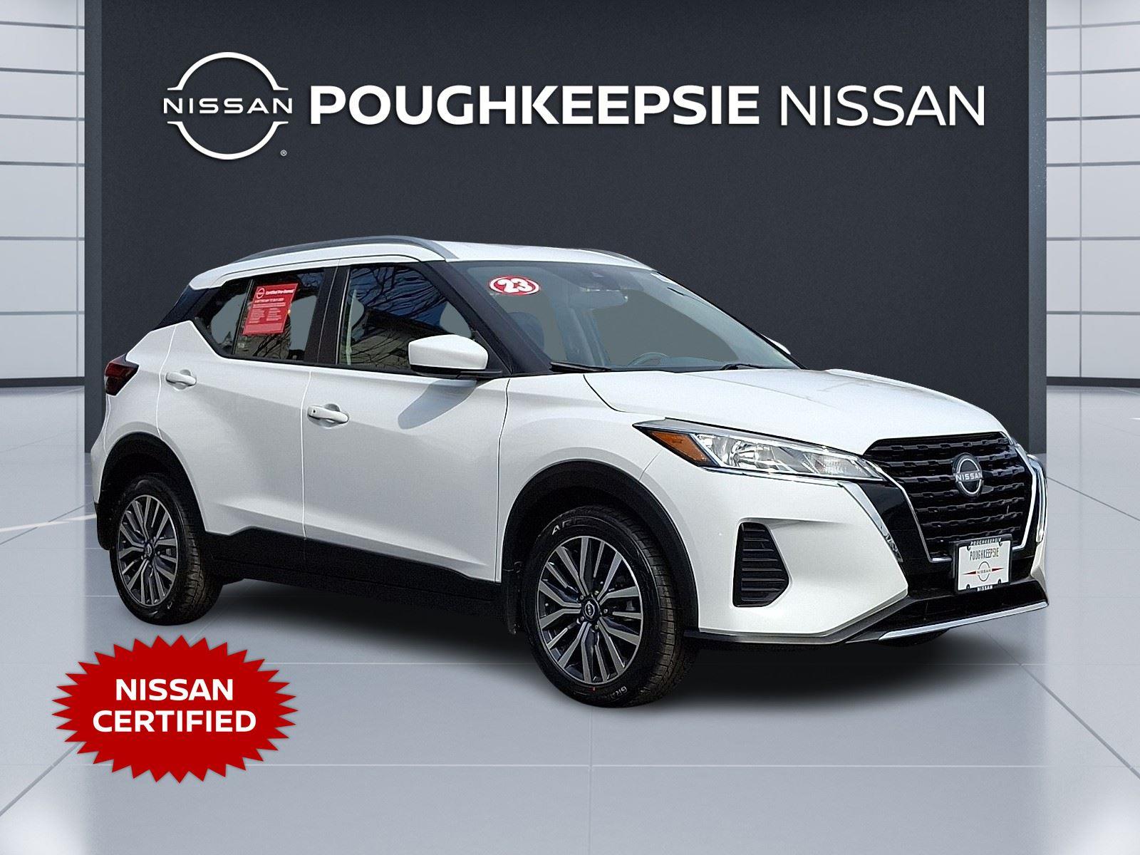 White (Fresh Powder) 2023 Nissan Kicks SV FWD SUV / Crossover Front-Wheel Drive Continuously Variable Transmission