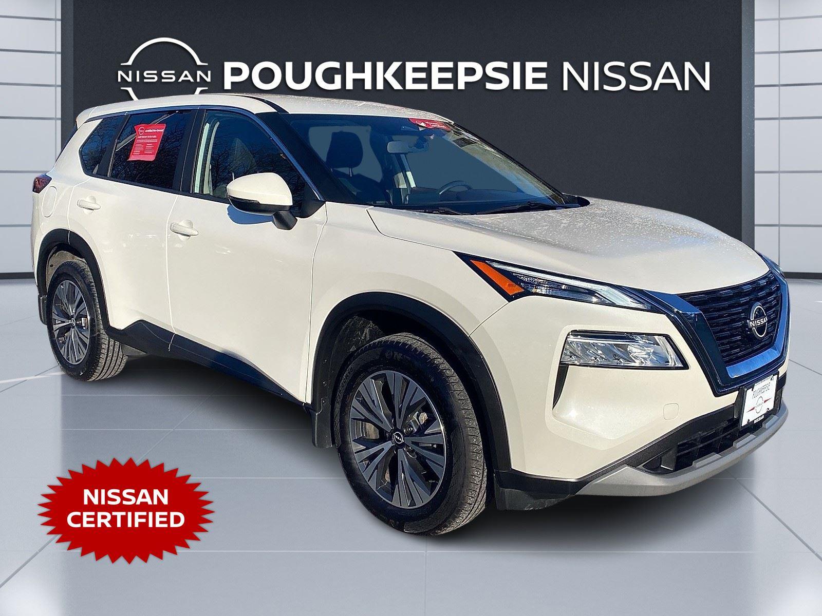 Pearl White Tricoat 2023 Nissan Rogue SV AWD SUV / Crossover All-Wheel Drive Continuously Variable Transmission