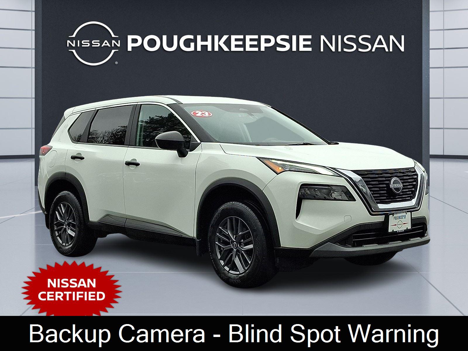 Glacier White 2023 Nissan Rogue S AWD SUV / Crossover All-Wheel Drive Continuously Variable Transmission