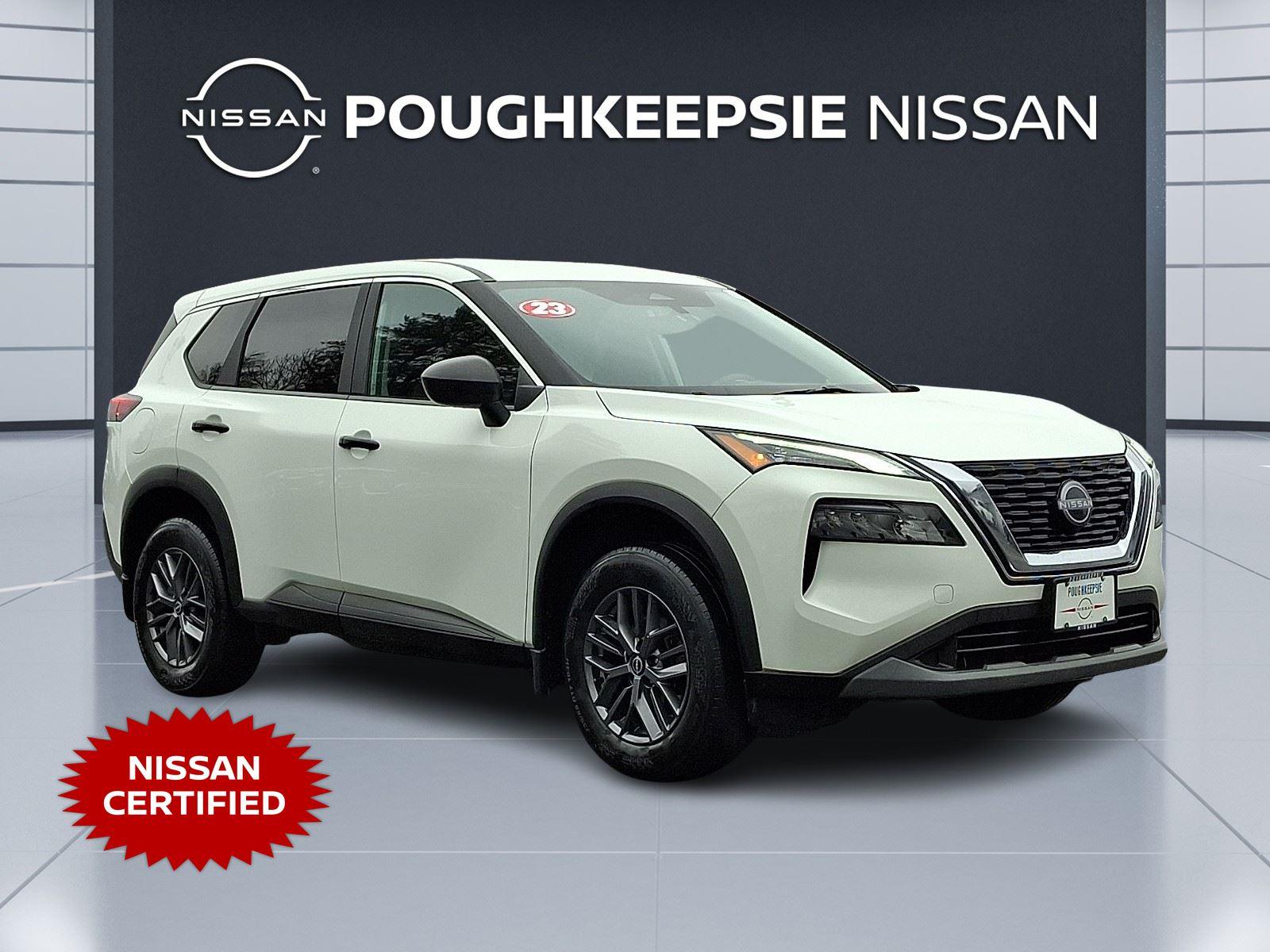 Glacier White 2023 Nissan Rogue S AWD SUV / Crossover All-Wheel Drive Continuously Variable Transmission