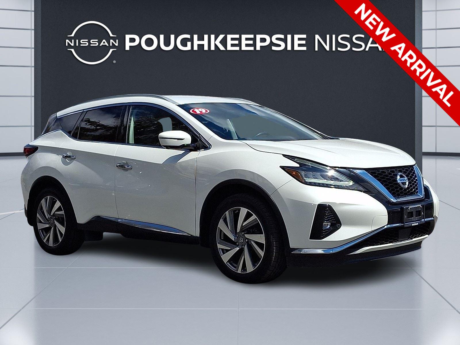 Pearl White Tricoat 2019 Nissan Murano SL AWD SUV / Crossover All-Wheel Drive Continuously Variable Transmission