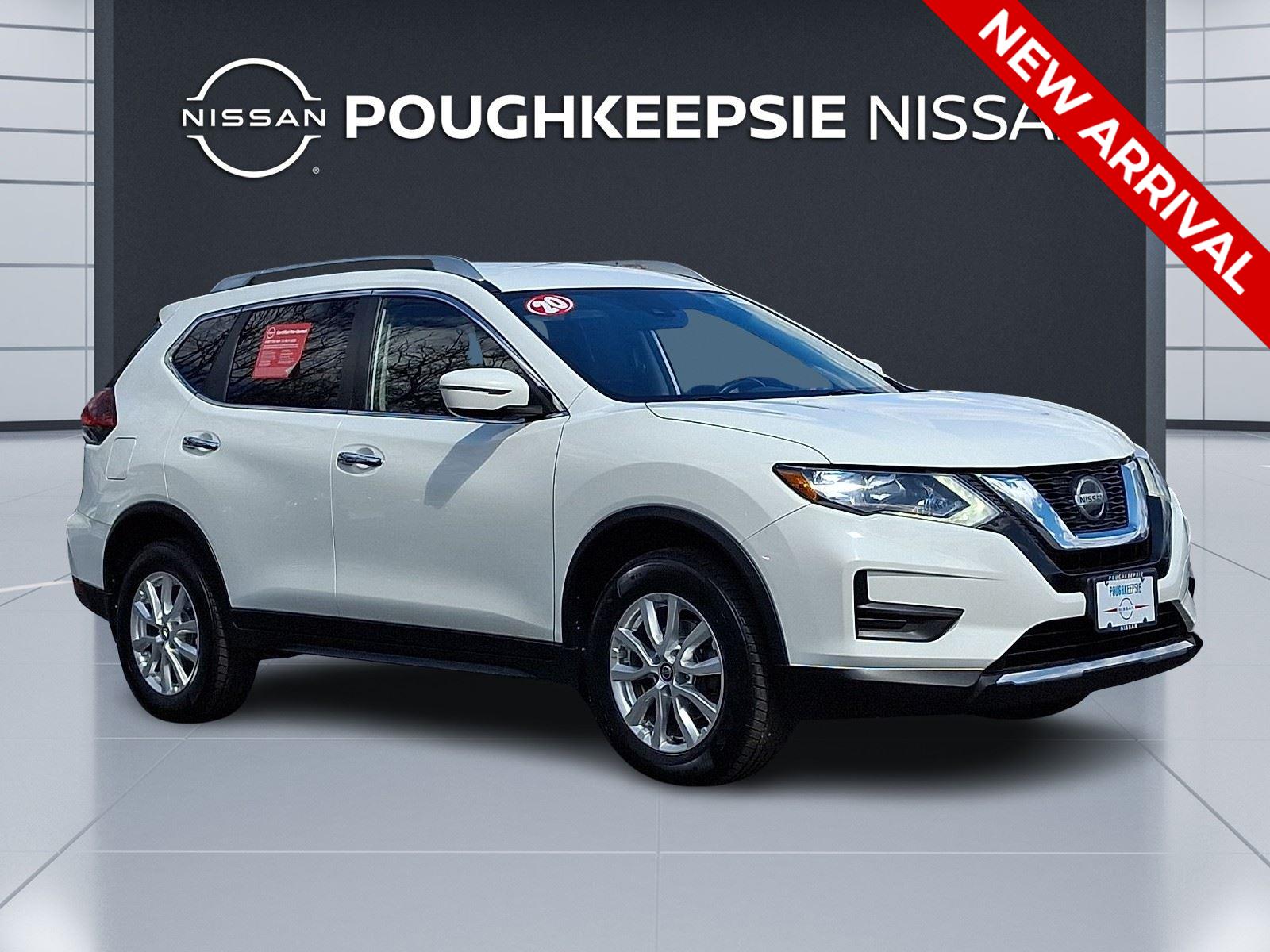 Glacier White 2020 Nissan Rogue S AWD SUV / Crossover All-Wheel Drive Continuously Variable Transmission