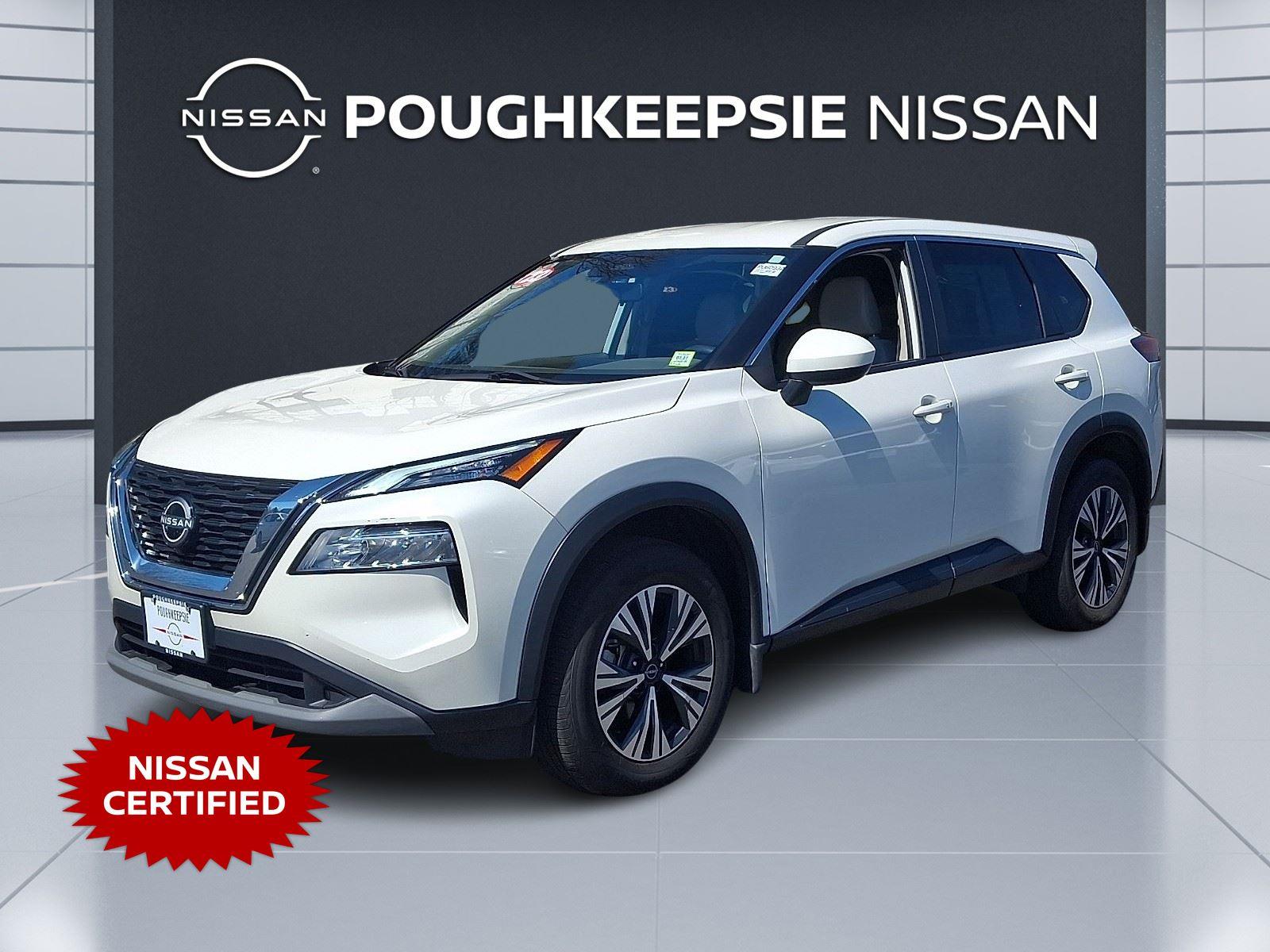 Pearl White Tricoat 2023 Nissan Rogue SV AWD SUV / Crossover All-Wheel Drive Continuously Variable Transmission