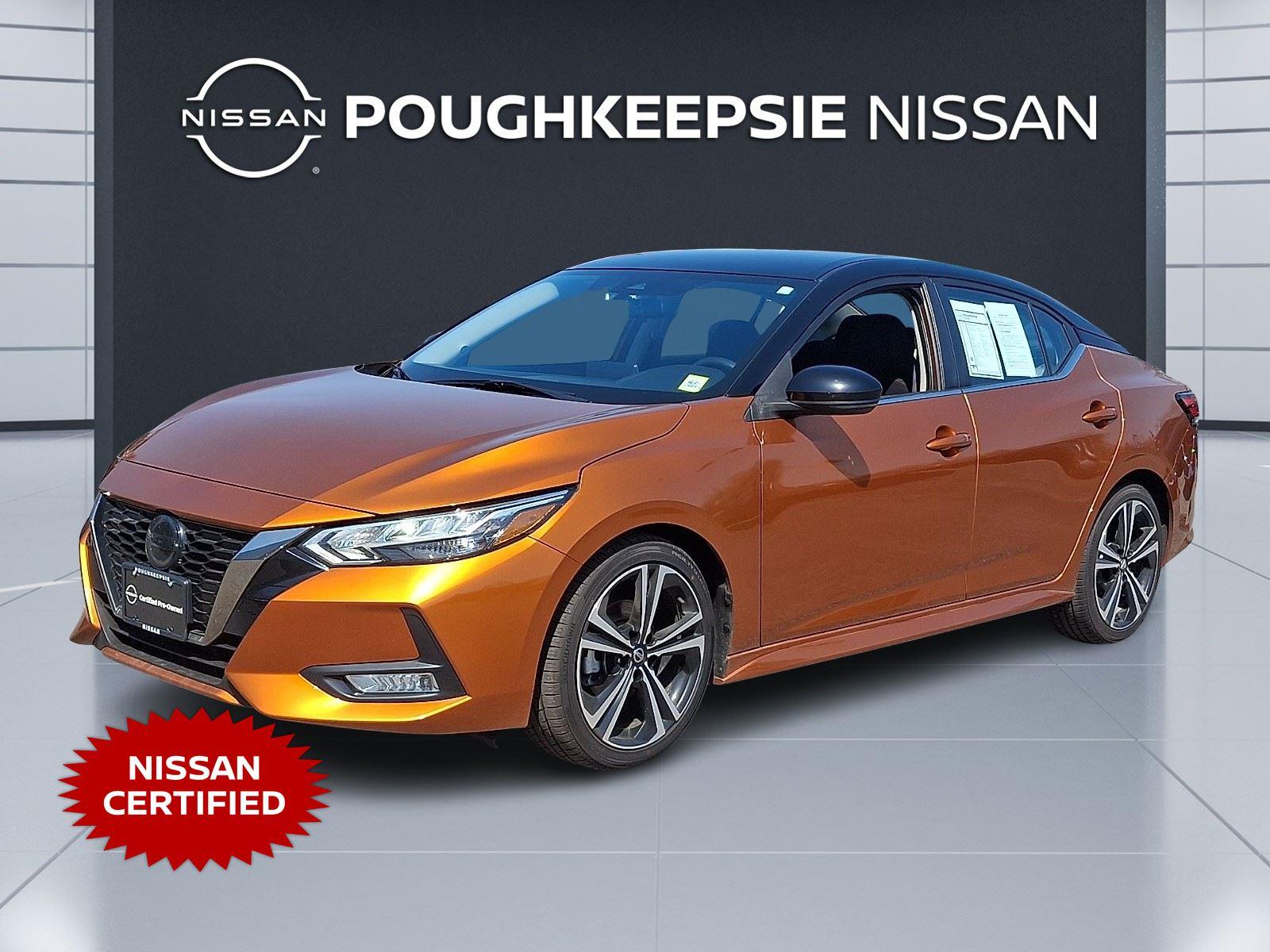 Monarch Orange Metallic/Super Black 2023 Nissan Sentra SR FWD Sedan Front-Wheel Drive Continuously Variable Transmission