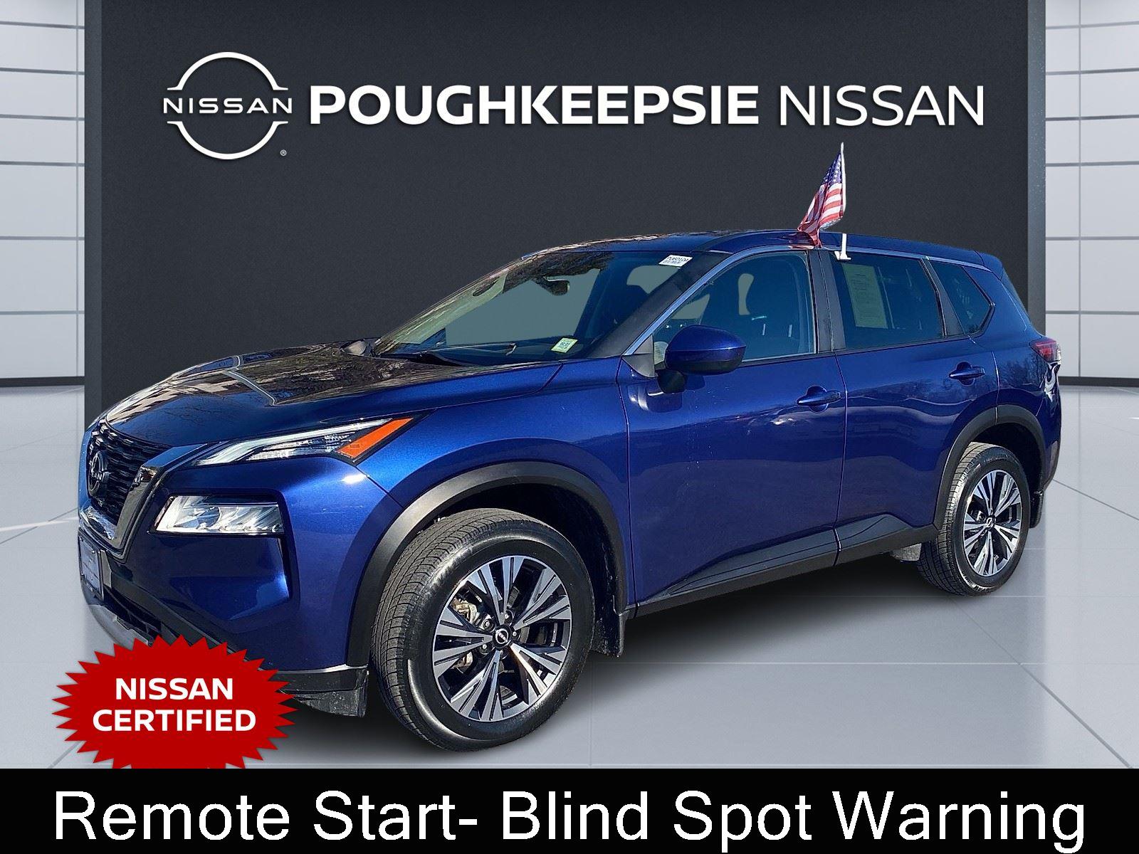 Caspian Blue Metallic 2023 Nissan Rogue SV AWD SUV / Crossover All-Wheel Drive Continuously Variable Transmission