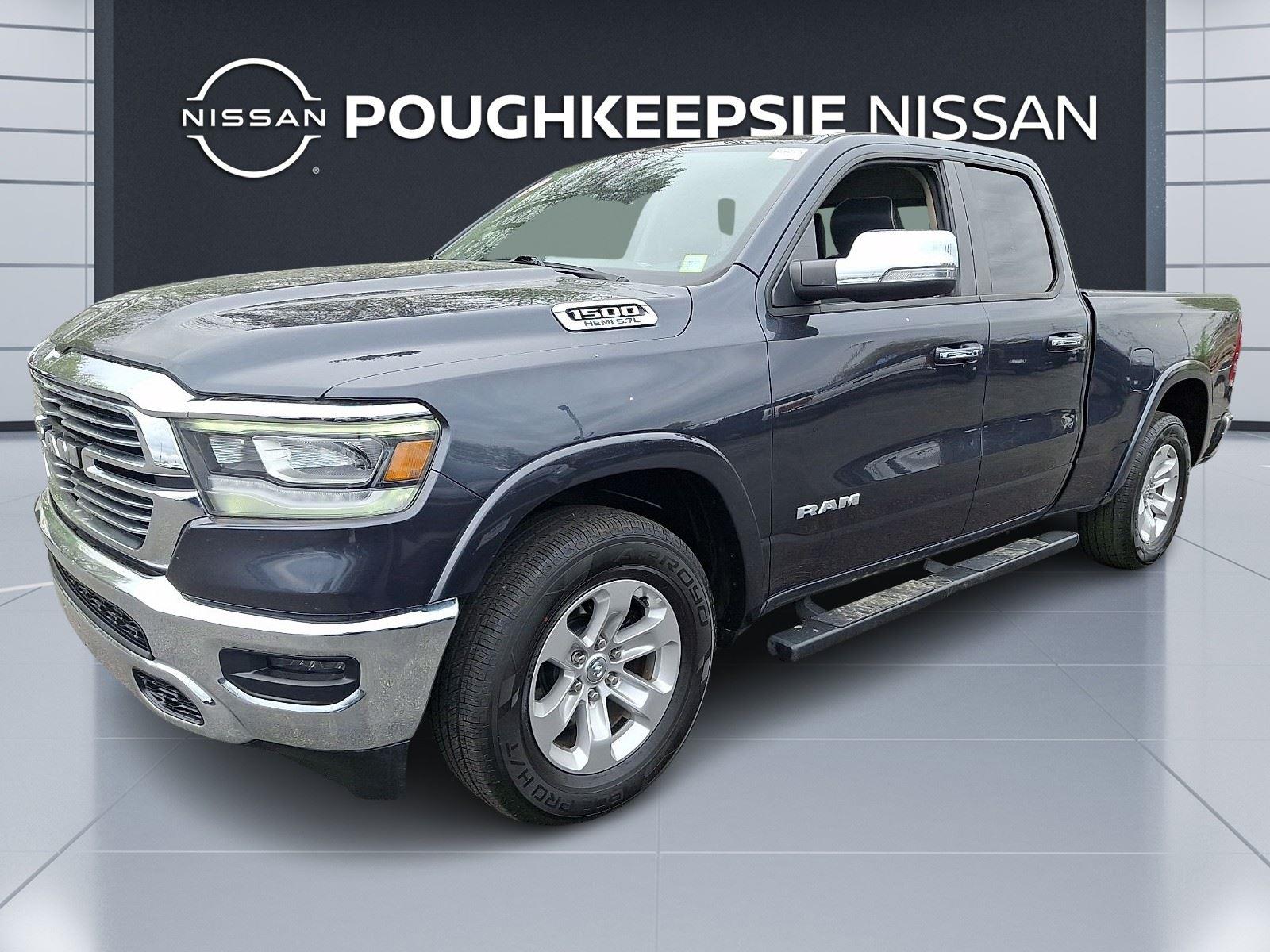 Gray (Maximum Steel Metallic Clearcoat) 2020 RAM 1500 Laramie Quad Cab 4WD Pickup Truck Four-Wheel Drive 8-Speed Automatic