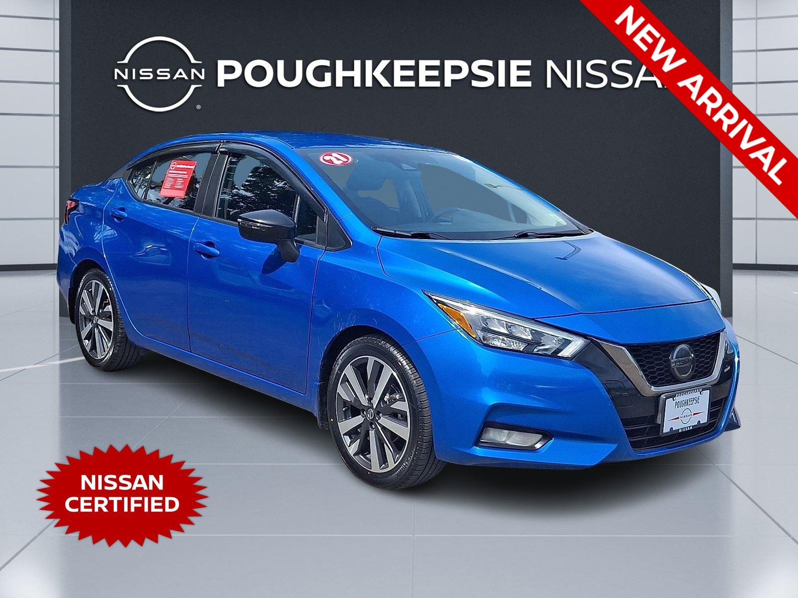 Electric Blue Metallic 2021 Nissan Versa SR FWD Sedan Front-Wheel Drive Continuously Variable Transmission