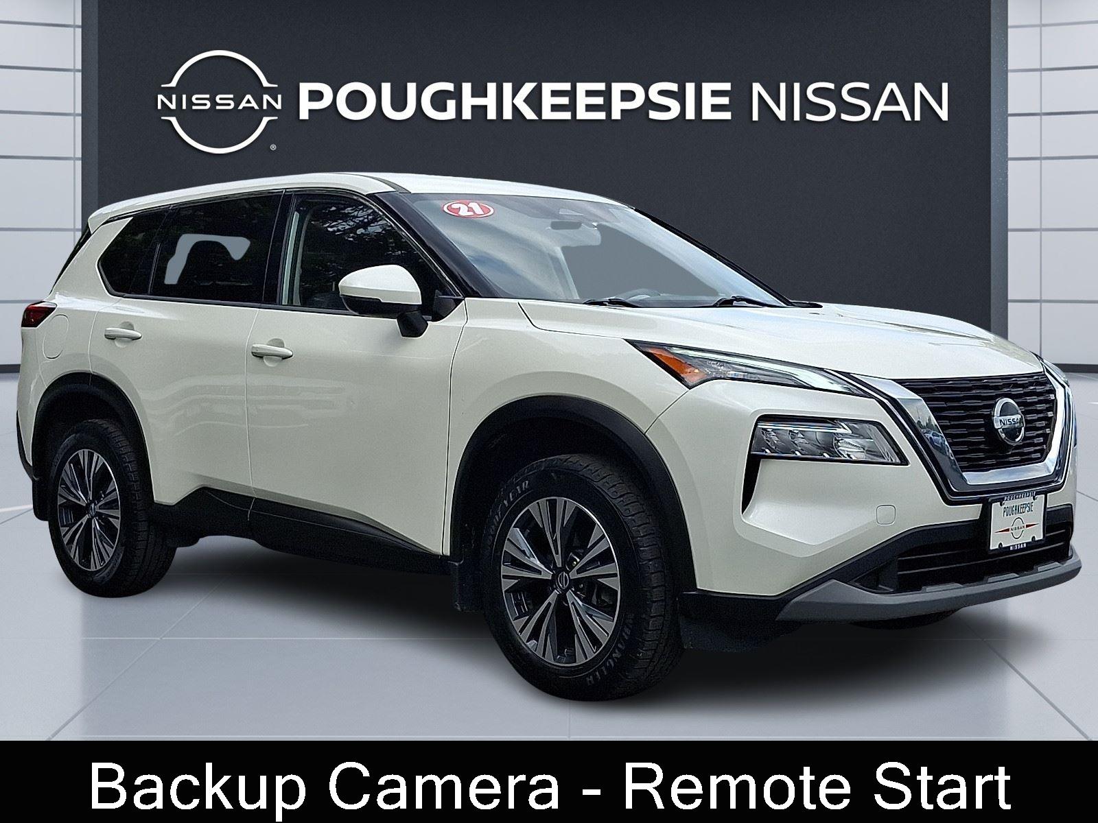 Pearl White Tricoat 2021 Nissan Rogue SUV / Crossover All-Wheel Drive Continuously Variable Transmission