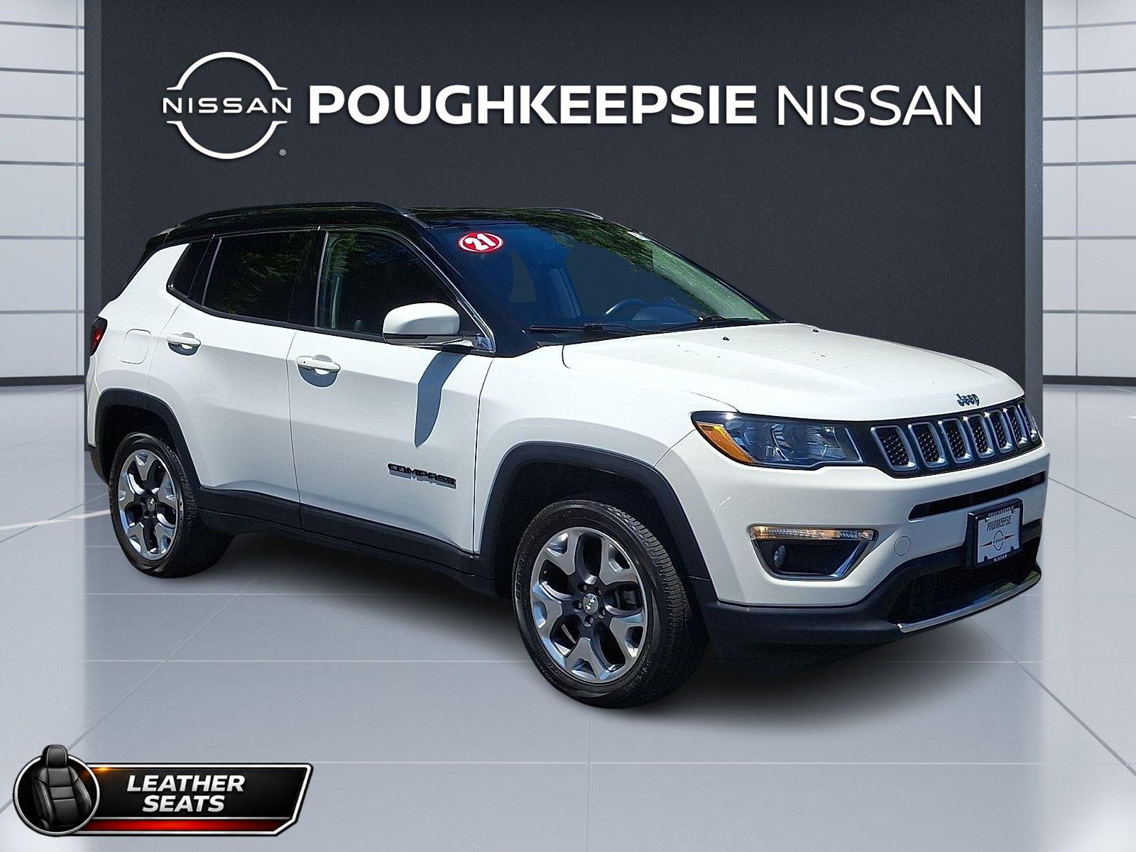 White Clearcoat 2021 Jeep Compass SUV / Crossover Four-Wheel Drive 9-Speed Automatic