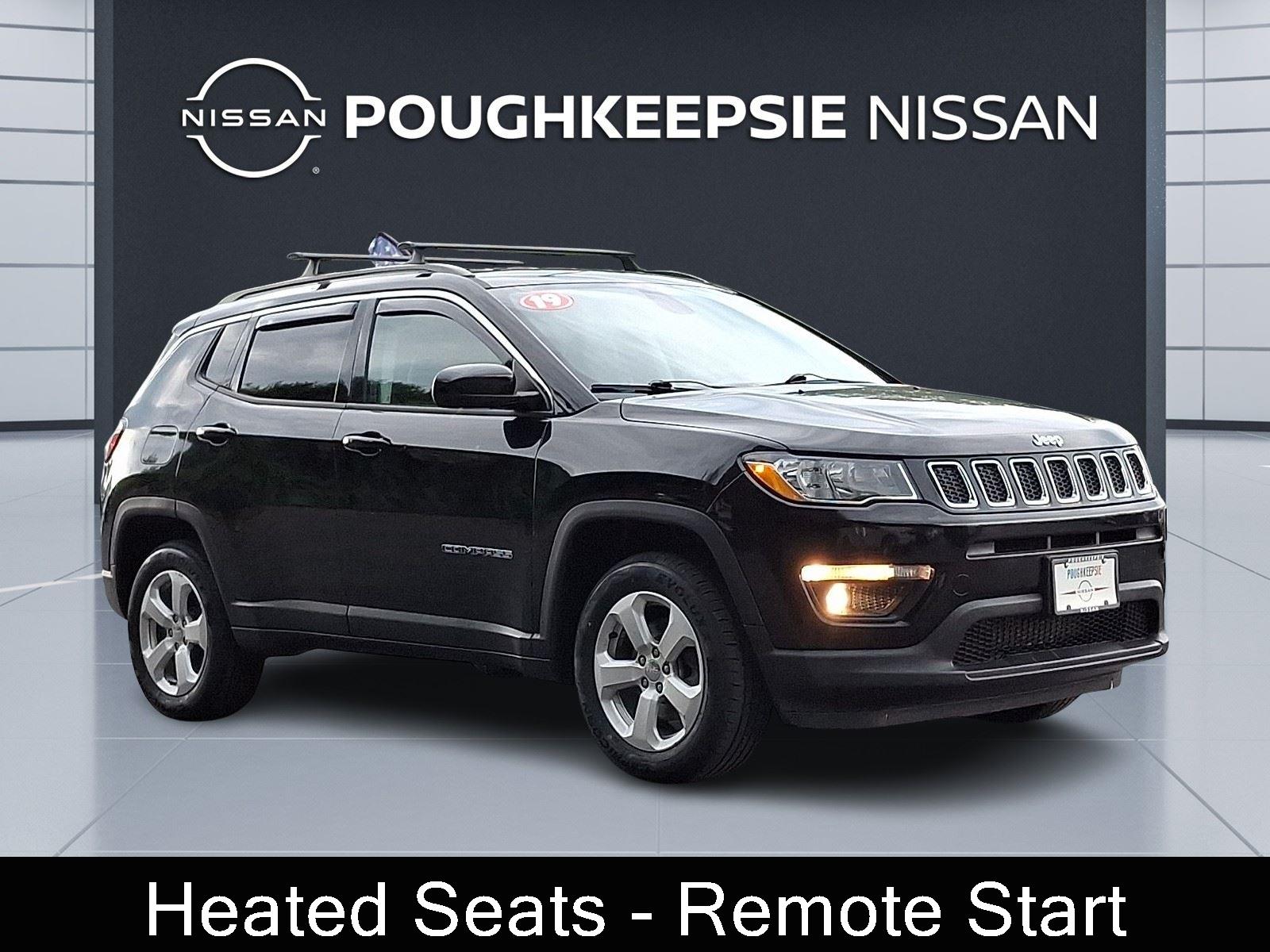 Diamond Black Crystal Pearlcoat 2019 Jeep Compass SUV / Crossover Four-Wheel Drive 9-Speed Automatic