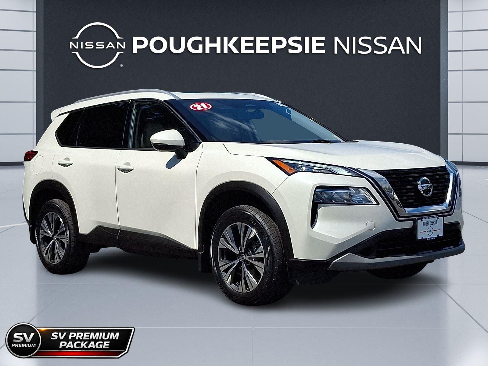 Pearl White Tricoat 2021 Nissan Rogue SUV / Crossover All-Wheel Drive Continuously Variable Transmission
