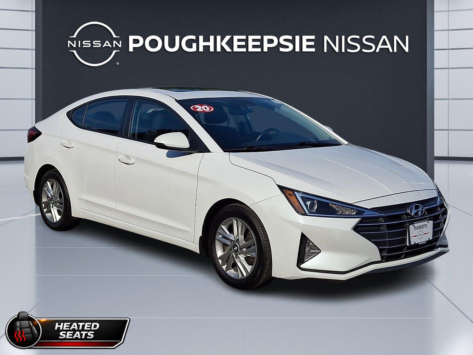 Quartz White Pearl 2020 Hyundai Elantra Sedan Front-Wheel Drive Continuously Variable Transmission