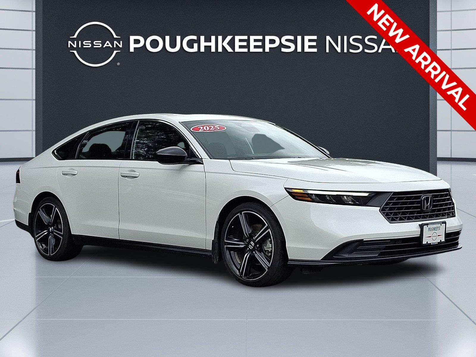 Platinum White Pearl 2025 Honda Accord Hybrid Sedan Front-Wheel Drive 1-Speed Dual Clutch